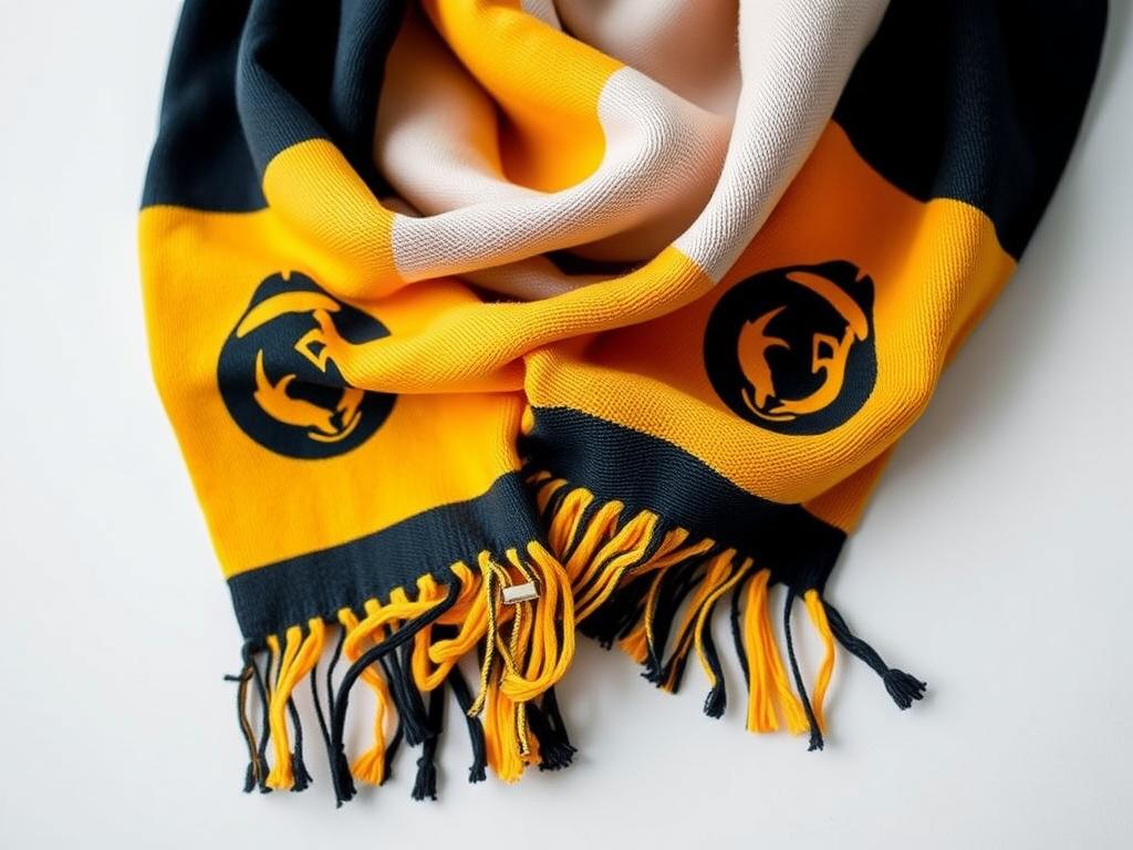 Scarves with the company's logoфото
