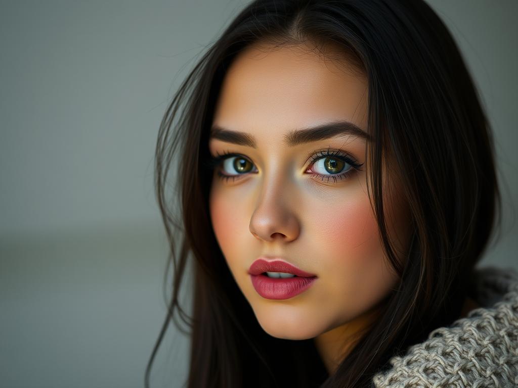 beautiful female faceфото