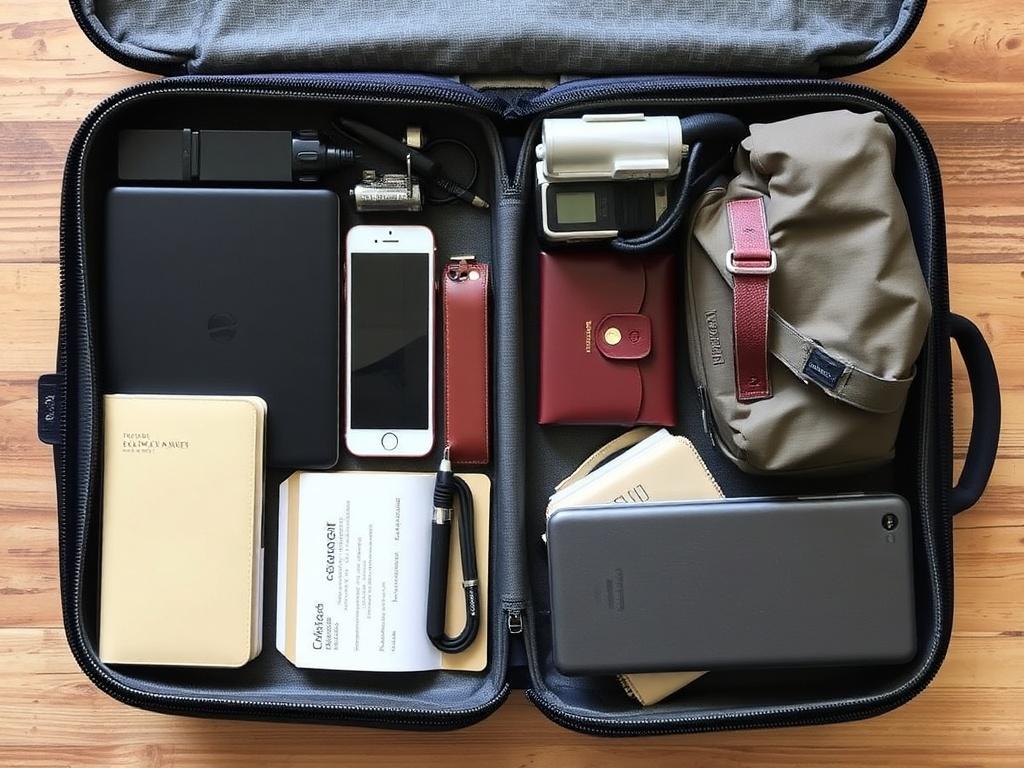     Viajar con poco equipaje: El arte del minimalismo.. Electronics, documents, and valuables
