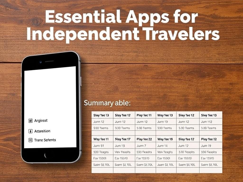     Essential Apps for Independent World Travelers. Summary Table: Essential Apps for Independent World Travelers