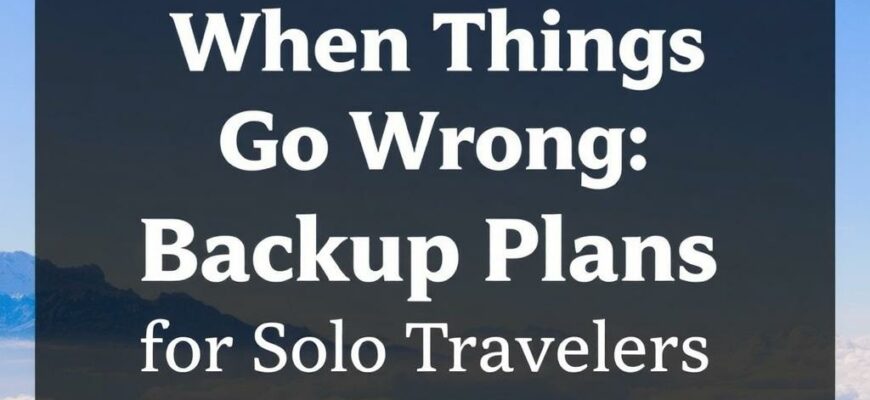 When Things Go Wrong: Backup Plans for Solo Travelers