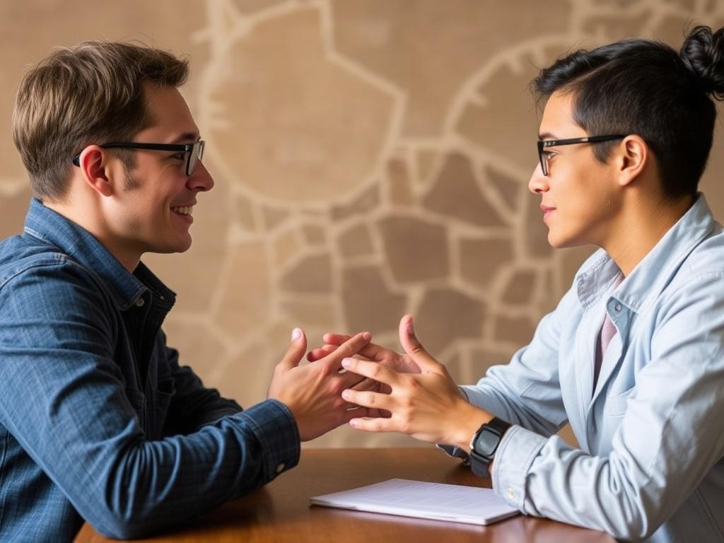     Sprachbarrieren überwinden: Hilfsmittel und einfache Kommunikation.. Practical scripts and phrase templates you can use today