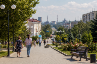 Городская улица Невинномысска и южная городская среда
